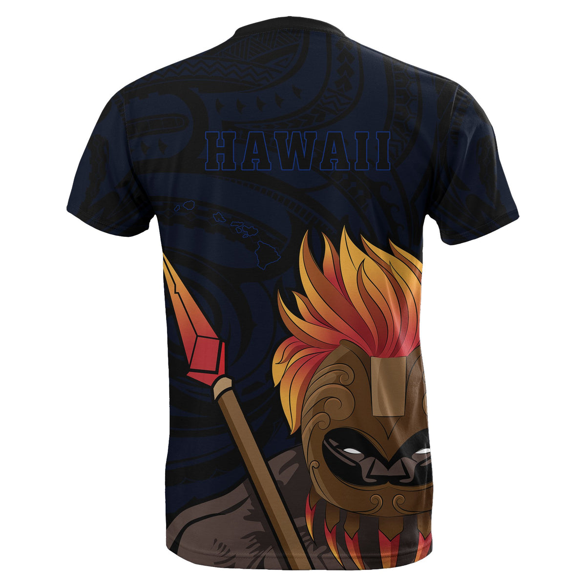 Polynesian Kakau Blue Kanaka Warrior Hoodie Legend - Polynesian Pride