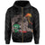 Kakau Gray Hawaii Warrior Football Hoodie (Zip) - Polynesian Pride