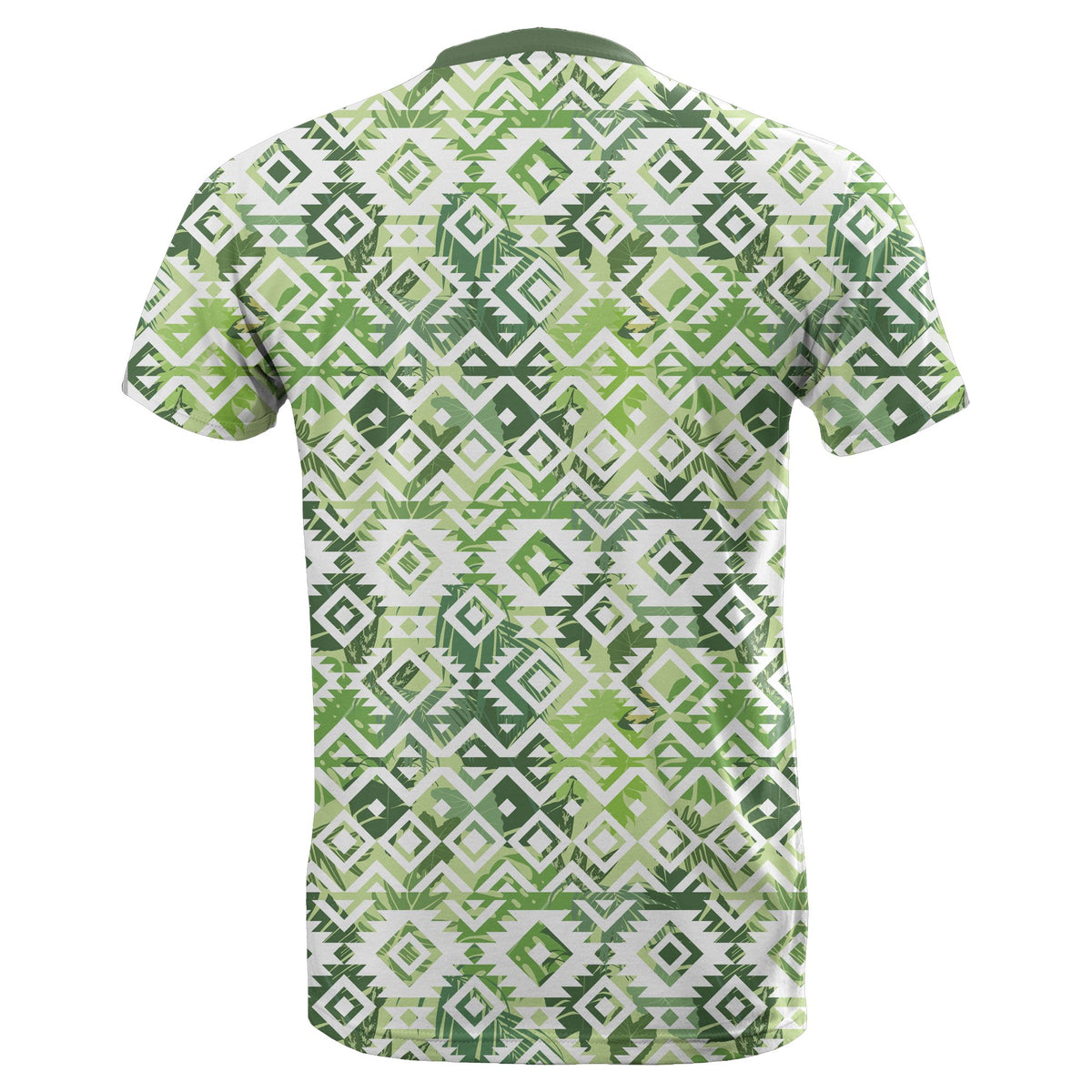 Hawaii White Seamless Ethnic Pattern Monstera Leaf T Shirt - Polynesian Pride