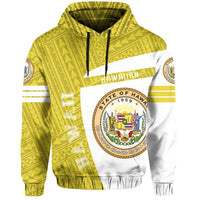 Hawaii Polynesian Sport Hoodie Yellow Premium Style - Polynesian Pride