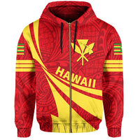 Kanaka Maoli Polynesian Zipper Hoodie Doma Style - Polynesian Pride