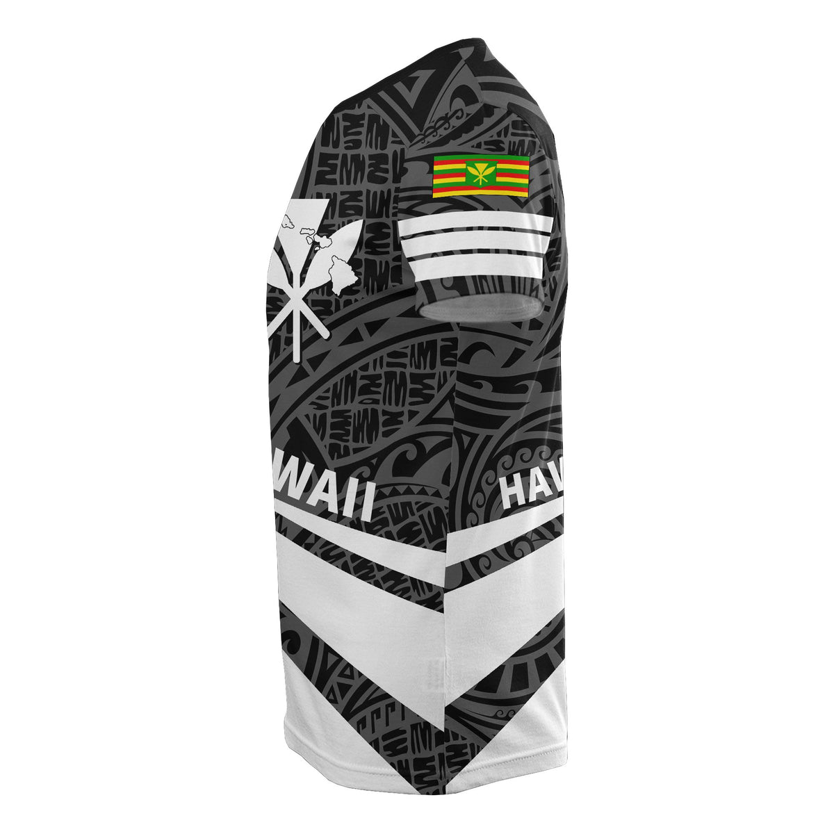 Kanaka Polynesian T Shirt White Doma Style - Polynesian Pride