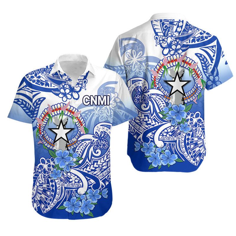 Northern Mariana Islands Matching Dress and Hawaiian Shirt Polynesian Flower Tribal LT9 - Polynesian Pride