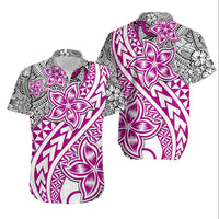Hawaiian Traditional Polynesian Tribal Tattoo Retro Matching Dress and Hawaiian Shirt Pink LT9 - Polynesian Pride