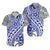 Hawaii Traditional Polynesian Tribal Tattoo Retro Matching Dress and Hawaiian Shirt Blue LT9 - Polynesian Pride