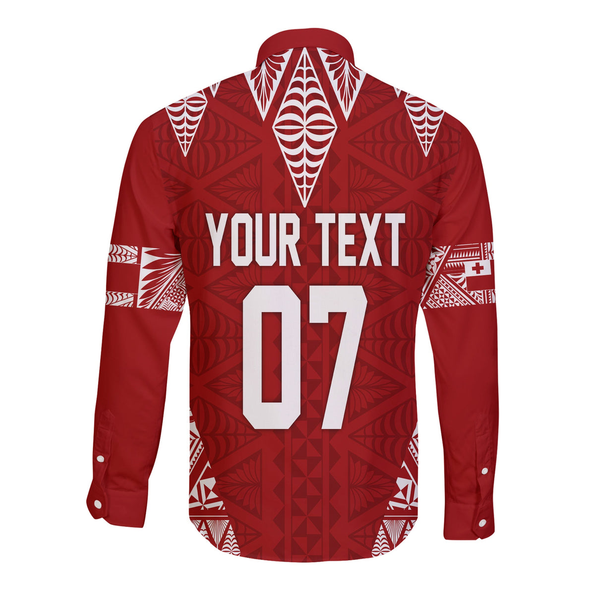 Personalised Tonga Rugby Long Sleeves Button Shirt Mate Ma'a Tonga Warriors LT7 - Polynesian Pride