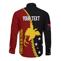 Personalised Papua New Guinea Long Sleeves Button Shirt 47th Independence Anniversary - Motu Revareva LT7 - Polynesian Pride