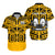 (Custom Personalised) Marquesas Islands Hawaiian Shirt - Marquesas Tattoo Version 02 LT13 Unisex Gold - Polynesian Pride