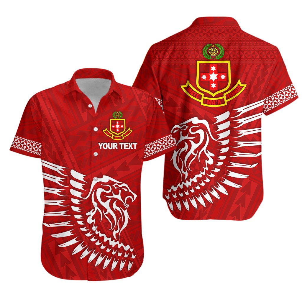 (Custom Personalised) Lion Kolisi Tonga Hawaiian Shirt Polynesian Unisex Red - Polynesian Pride