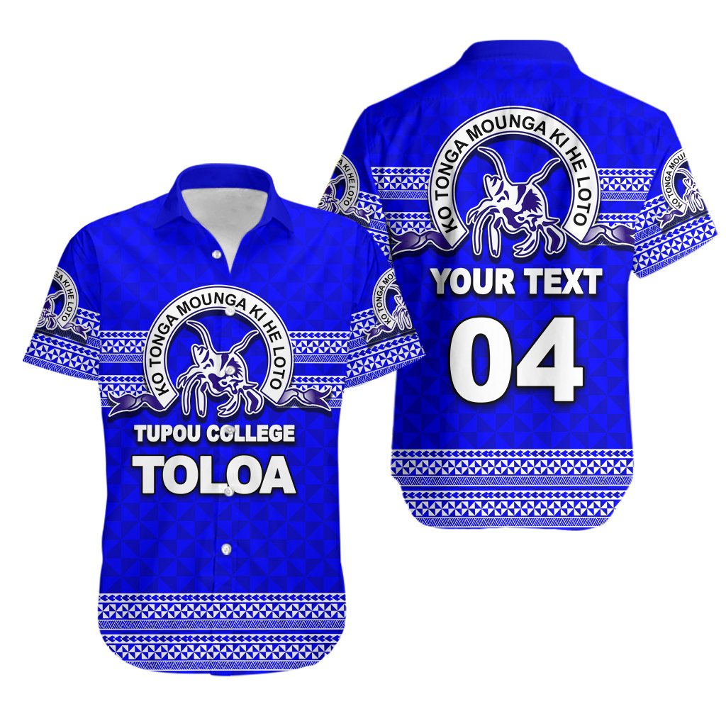 (Custom Personalised) Tonga Tupou College Toloa Hawaiian Shirt Unisex Blue - Polynesian Pride
