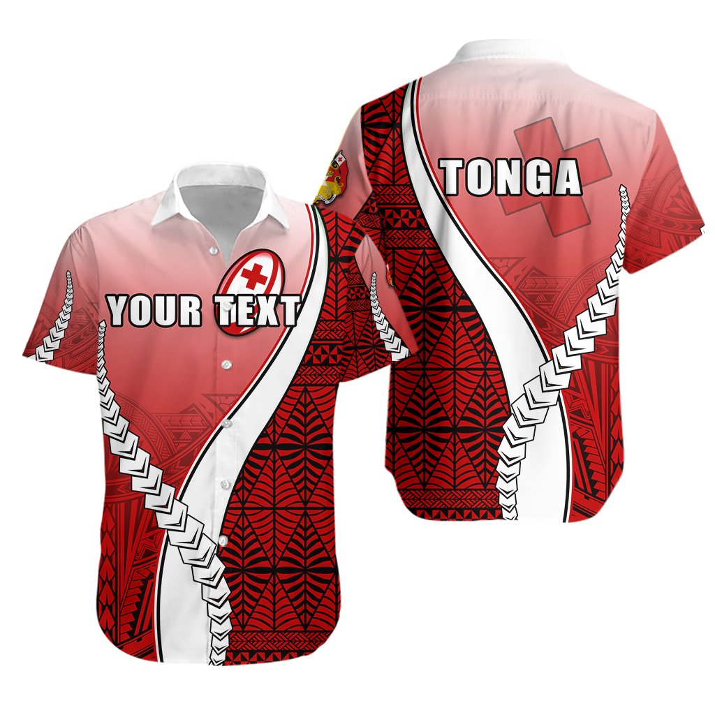 (Custom Personalised) Tonga Rugby Hawaiian Shirt Confident Polynesian Unisex Red - Polynesian Pride