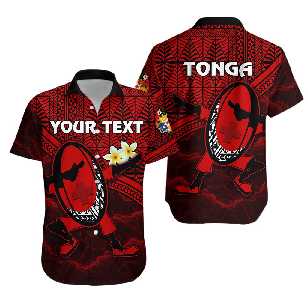(Custom Personalised) Tonga Rugby Hawaiian Shirt Dab Trend Creative Unisex Red - Polynesian Pride