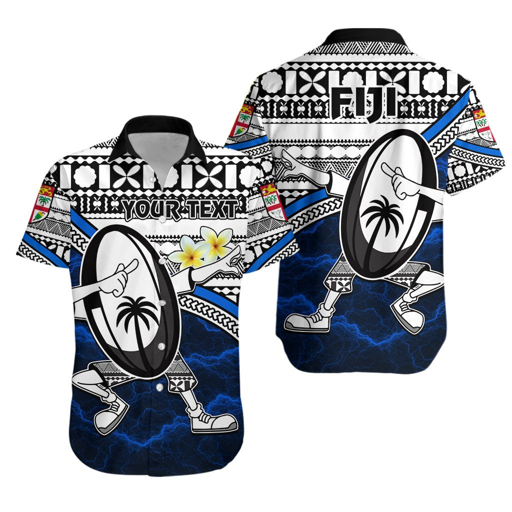 (Custom Personalised) Fiji Rugby Hawaiian Shirt Tapa Cloth Dab Trend Style Unisex Blue - Polynesian Pride