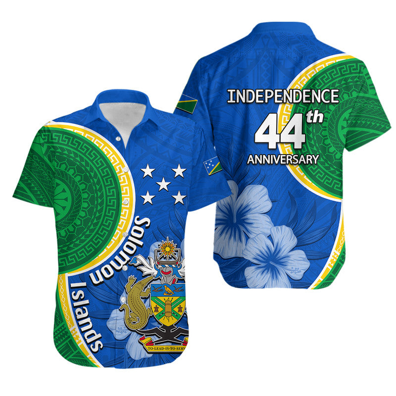 Solomon Islands Independence Day 44th Anniversary Hawaiian Shirt No.1 LT6 Unisex Blue - Polynesian Pride