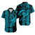 (Custom Personalised) Hawaii Polynesian Warrior Kakau Hawaiian Shirt - Blue LT6 Blue - Polynesian Pride