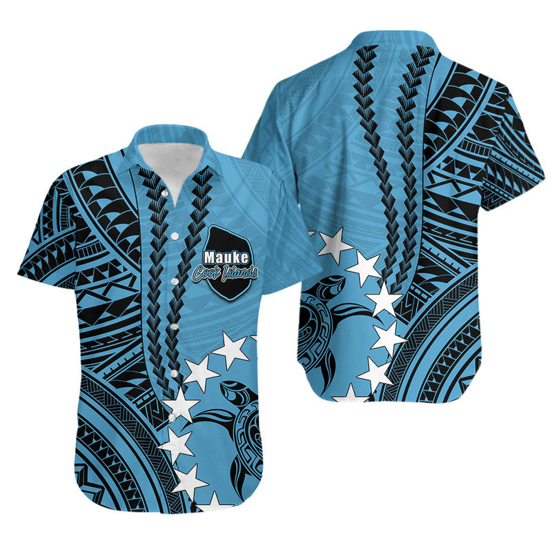 Cook Islands Mauke Polynesian Hawaiian Shirt LT6 Unisex Blue - Polynesian Pride