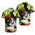 Hawaii Summer Colorful Hula Girl Matching Dress and Hawaiian Shirt Reggage LT6 - Polynesian Pride
