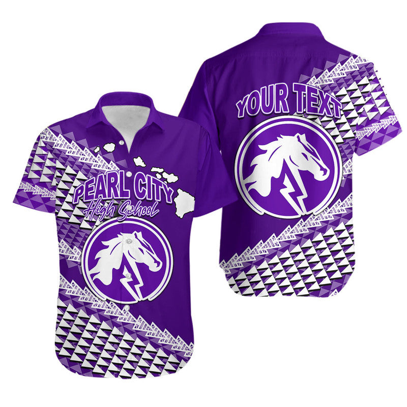 (Custom Personalised) Pearl City High School Hawaii Hawaiian Shirt LT6 Unisex Purple - Polynesian Pride