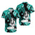 Hawaii Summer Colorful Hula Girl Matching Dress and Hawaiian Shirt Turquesa LT6 - Polynesian Pride