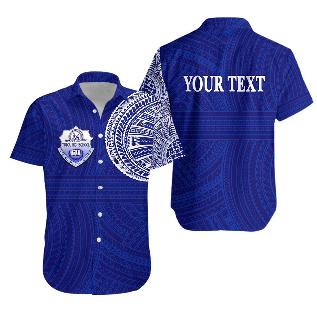 (Custom Personalised) Ko Tonga Hawaiian Shirt Tupou High School Unisex Blue - Polynesian Pride