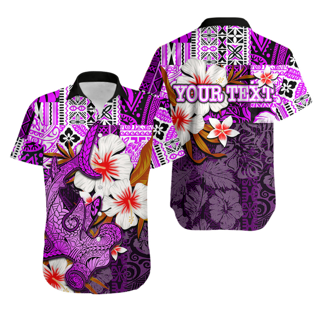 (Custom Personalised) Hammerhead shark Hawaiian Shirt Hawaii Style Purple LT6 Purple - Polynesian Pride