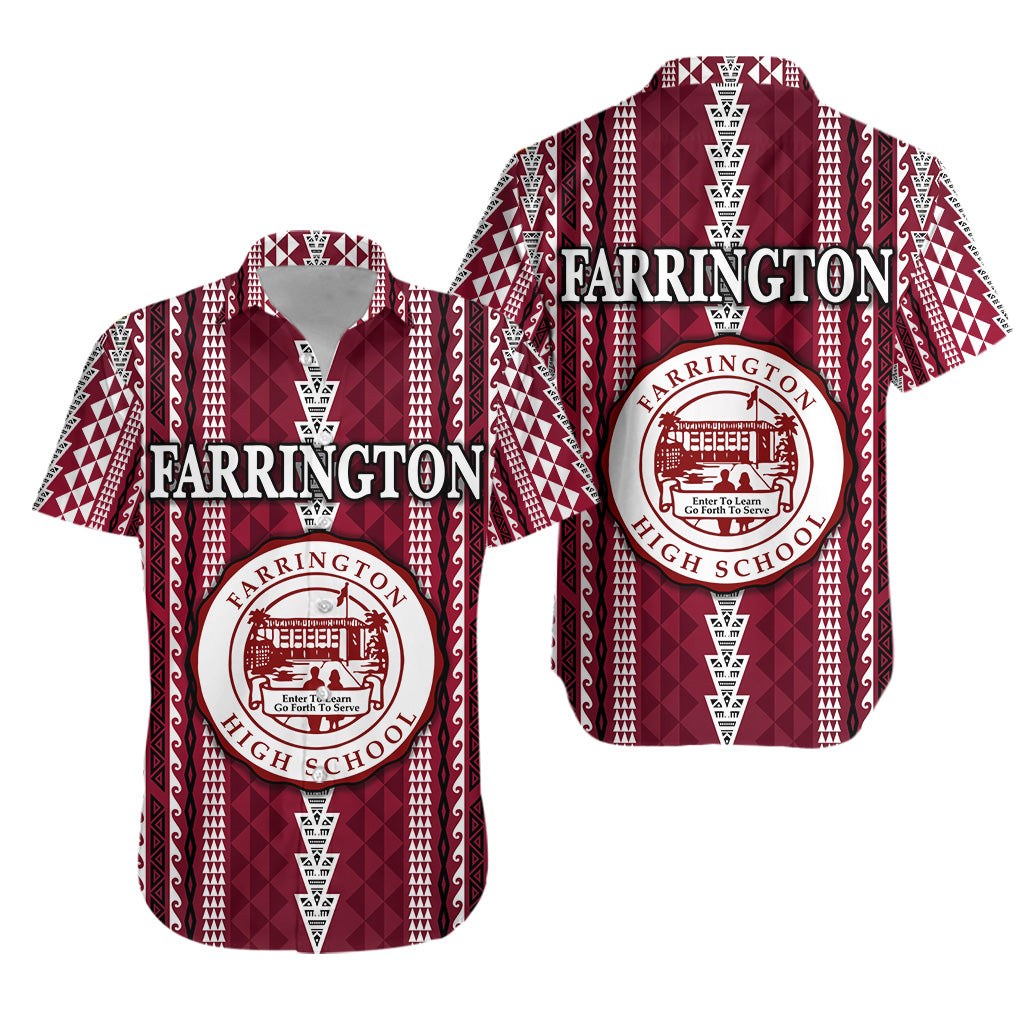 Hawaii Farrington High School Hawaiian Shirt Simple Style LT8 Unisex Maroon - Polynesian Pride