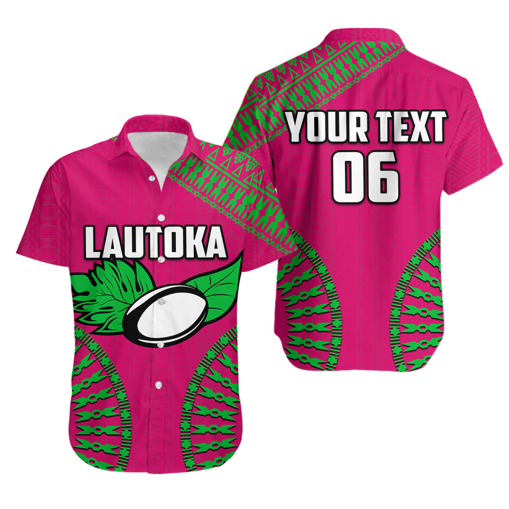 (Custom Personalised And Number)Lautoka Fiji Rugby Hawaiian Shirt LT6 Unisex Pink - Polynesian Pride