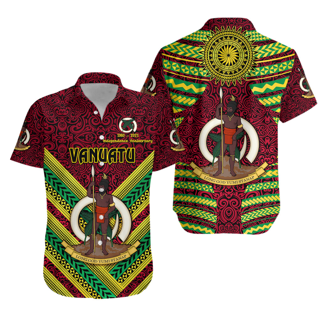 Vanuatu Special Independence Anniversary Hawaiian Shirt Creative Style - Red LT8 Unisex Red - Polynesian Pride