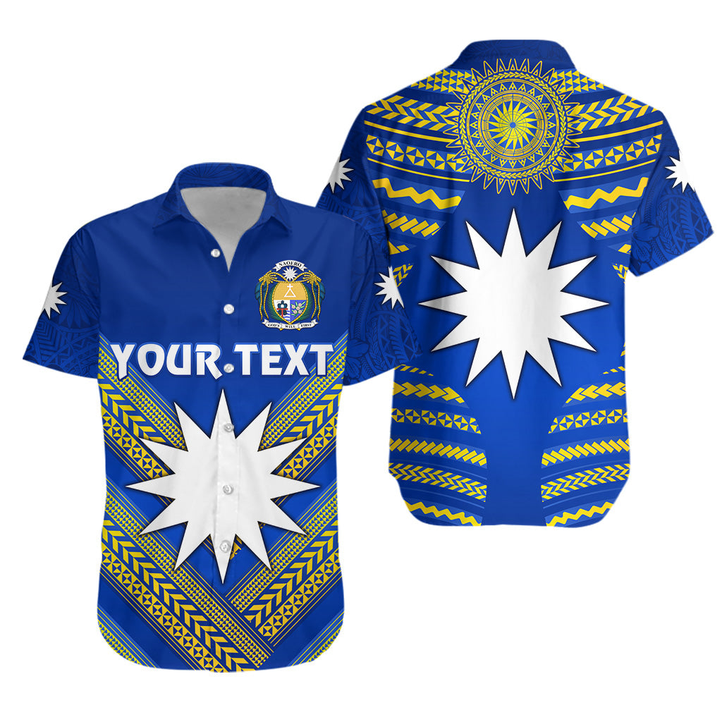 (Custom Personalised) Nauru Polynesian Flag Hawaiian Shirt Creative Style - Blue LT8 Unisex Blue - Polynesian Pride