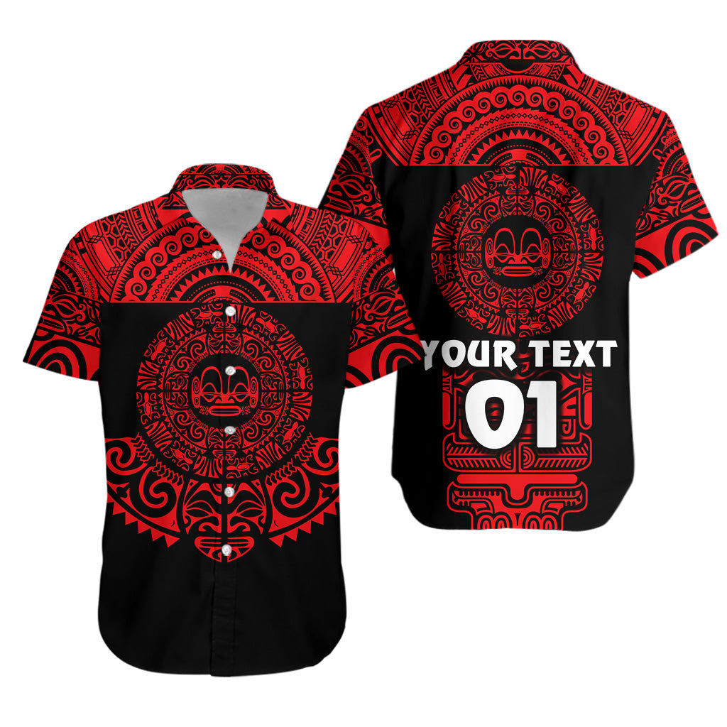 (Custom Personalised) Marquesas Islands Hawaiian Shirt Marquesan Tattoo Simplified Version - Red LT8 - Polynesian Pride