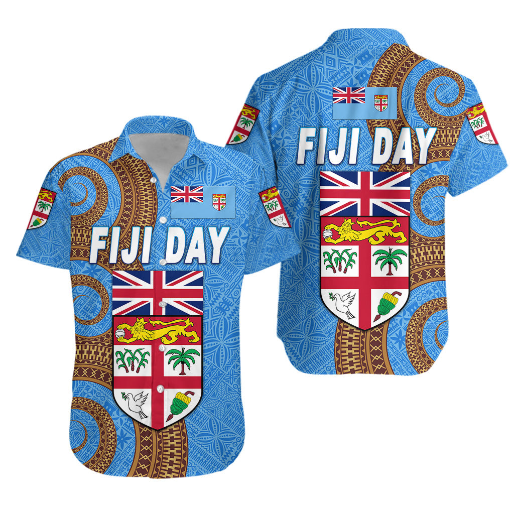 Fiji Day Hawaiian Shirt Independence Anniversary Simple Style LT8 Blue - Polynesian Pride