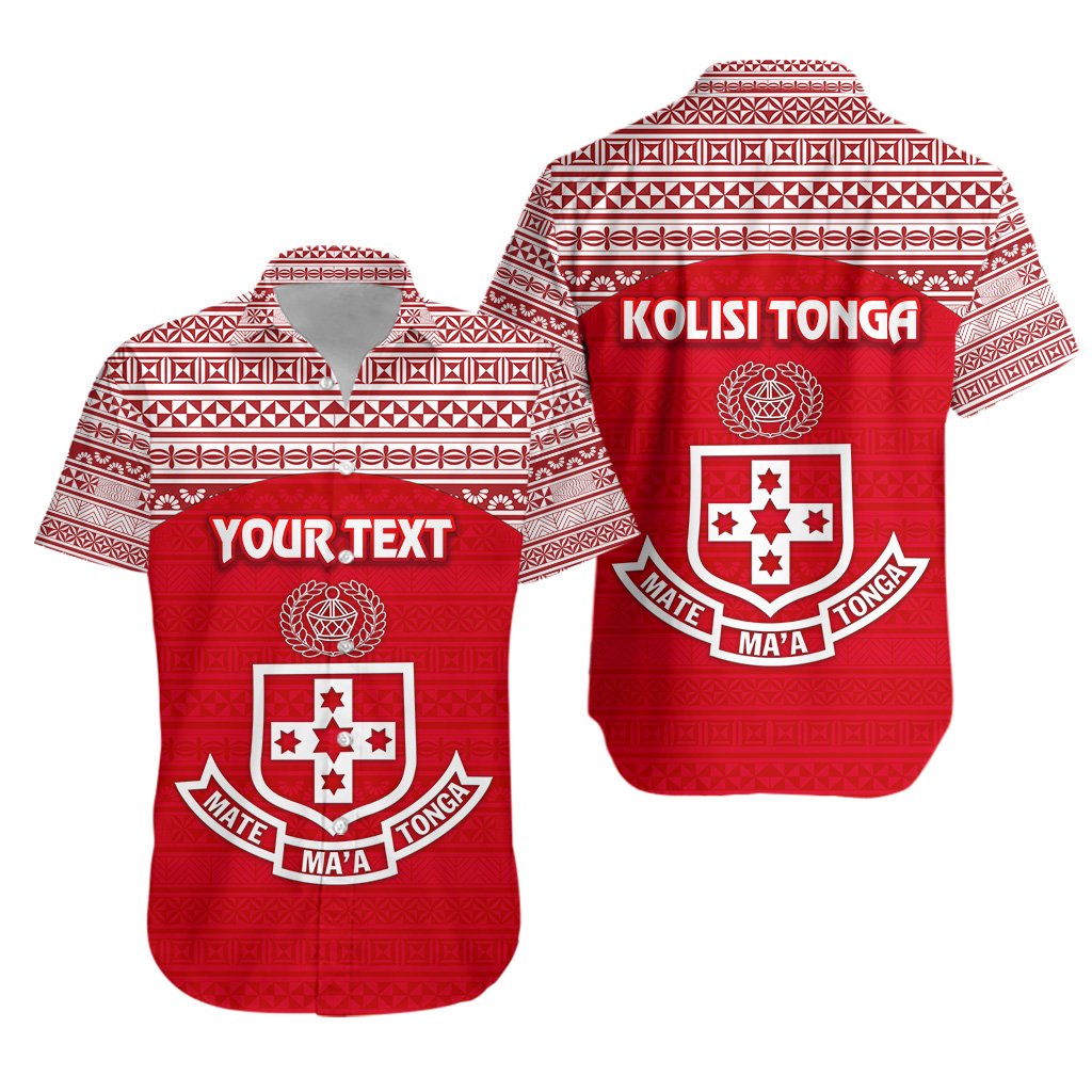 (Custom Personalised) Kolisi Tonga Hawaiian Shirt Mate Ma'a Tonga Simple Version NO.1 Unisex Red - Polynesian Pride