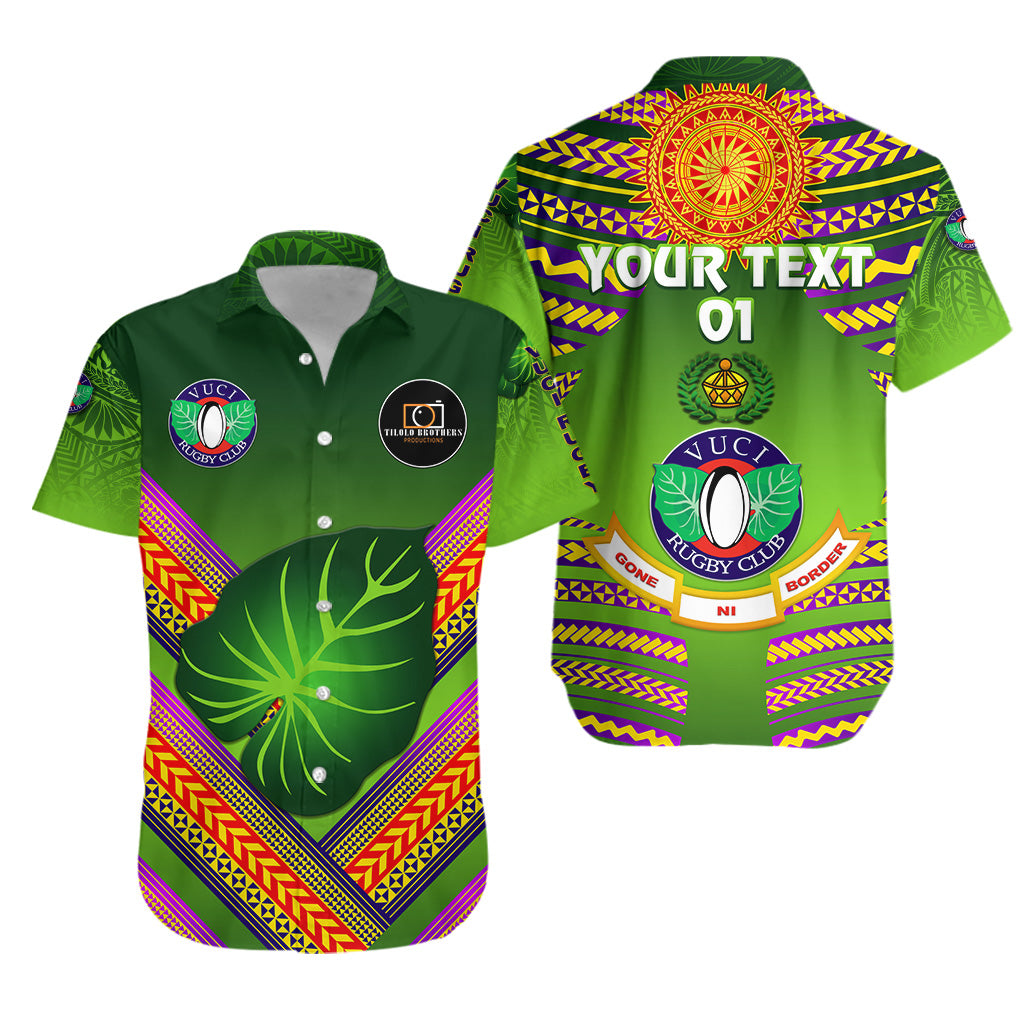 (Custom Personalised) Fiji Vuci Rugby Club Hawaiian Shirt Creative Style - Green, Custom Text And Number LT8 Unisex Green - Polynesian Pride