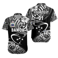(Custom Personalised) Manu Samoa Rugby Hawaiian Shirt Unique Vibes - Black, Custom Text And Number Unisex Black - Polynesian Pride