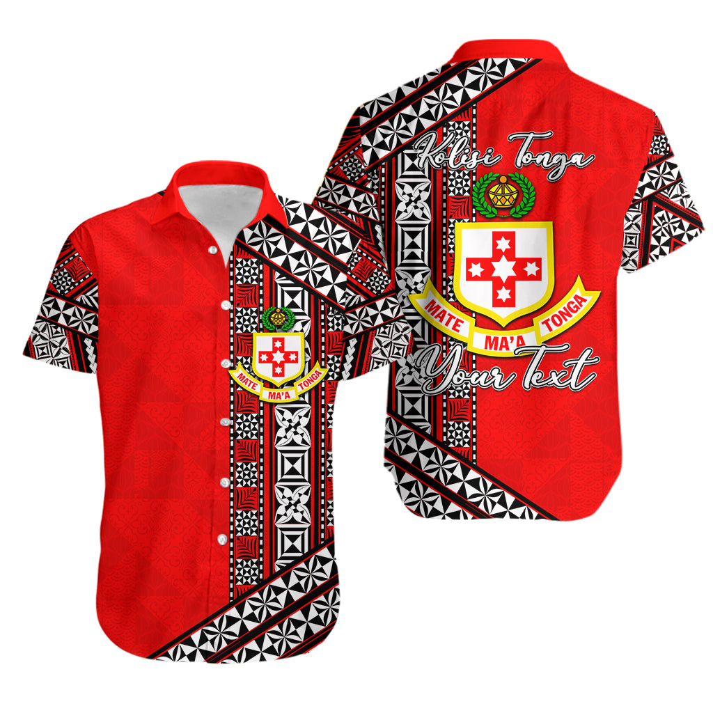 (Custom Personalised) Kolisi Tonga Hawaiian Shirt Tonga Patterns Style LT6 Red - Polynesian Pride