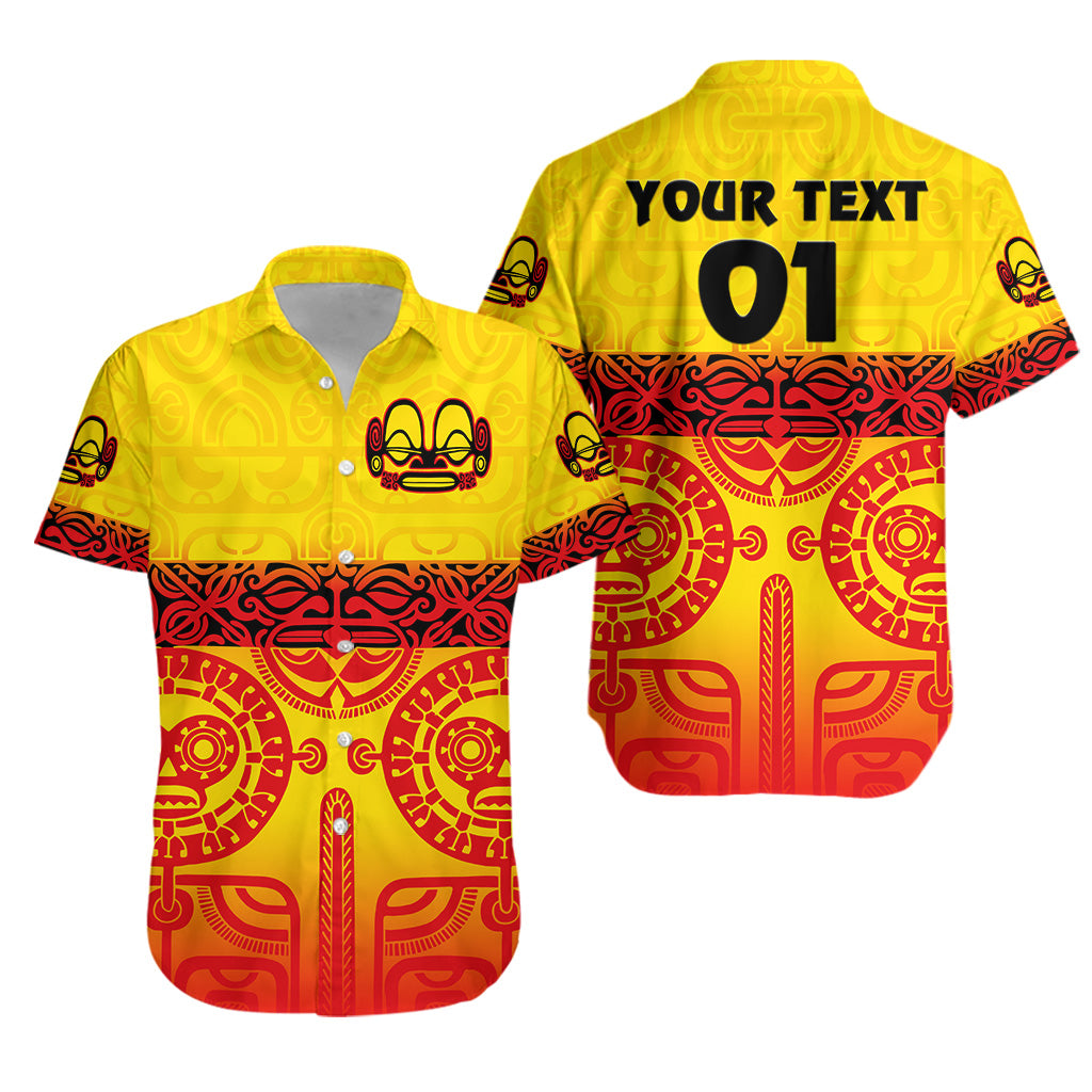 (Custom Personalised) Marquesas Islands Hawaiian Shirt Marquesan Tattoo Special Style - Gradient Yellow LT8 - Polynesian Pride