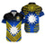 (Custom Personalised) Nauru Polynesian Flag Hawaiian Shirt Creative Style - Gradient Blue LT8 Unisex Blue - Polynesian Pride
