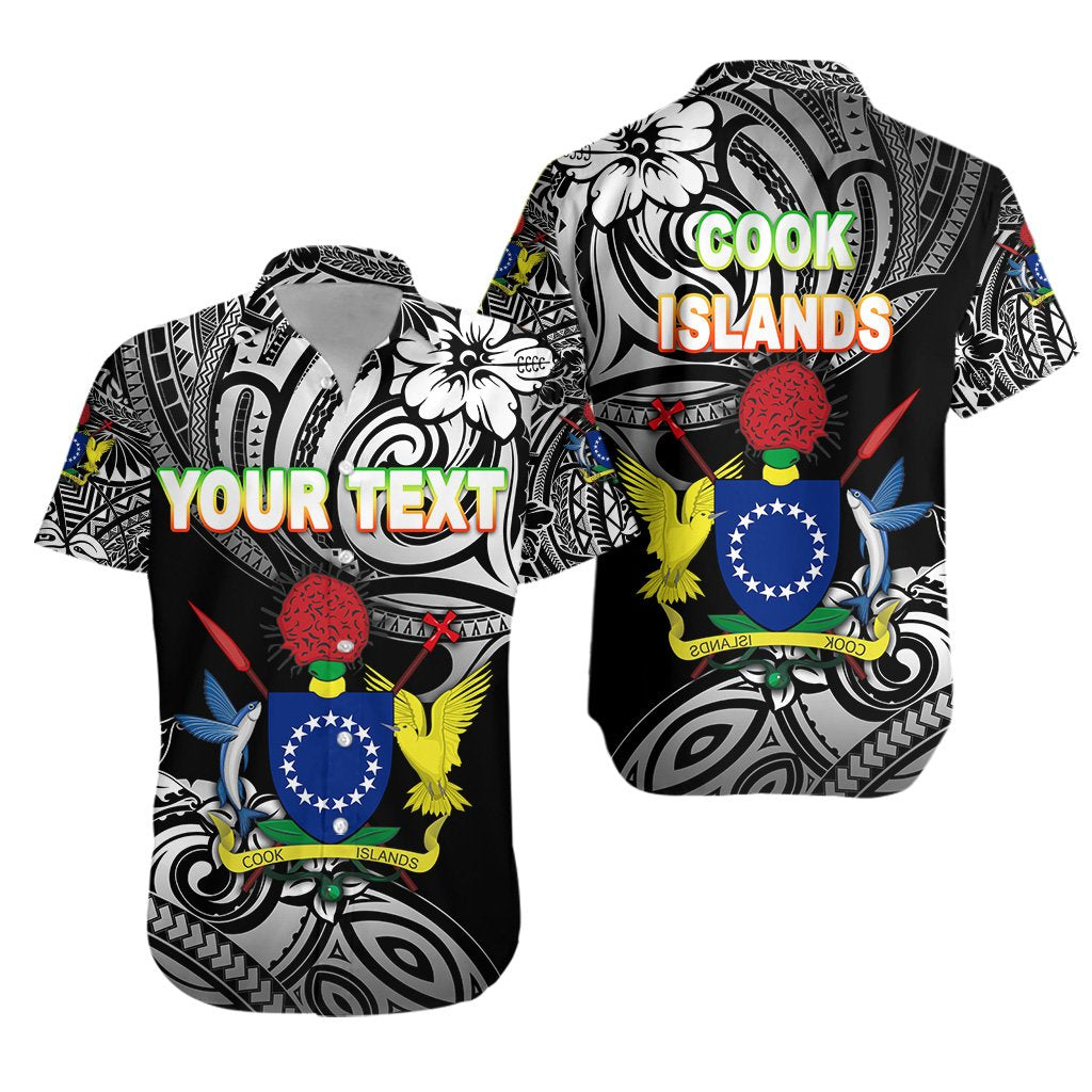 (Custom Personalised) Cook Islands Rugby Hawaiian Shirt Unique Vibes Coat Of Arms - Black Unisex Black - Polynesian Pride