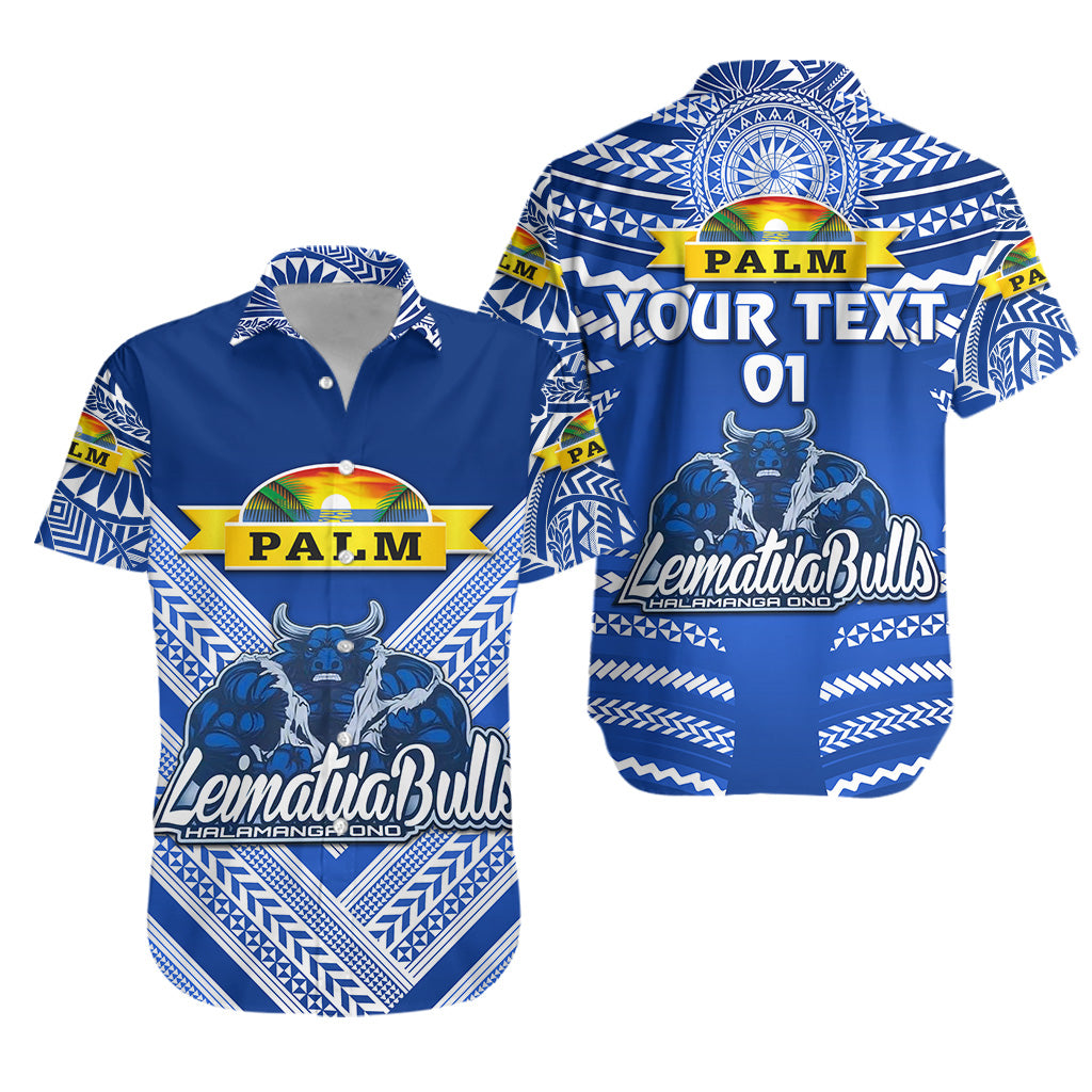 (Custom Personalised) Mate Ma'a Tonga Hawaiian Shirt Leimatu'a Bulls Creative Style - Blue, Custom Text And Number LT8 Unisex Blue - Polynesian Pride