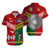 Vanuatu And Tonga Hawaiian Shirt Polynesian Together - Bright Red LT8 Unisex Red - Polynesian Pride
