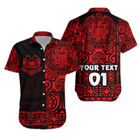 (Custom Personalised) Marquesas Islands Hawaiian Shirt Marquesan Tattoo Unique Style - Red LT8 - Polynesian Pride