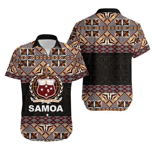 Samoa Matching Dress and Hawaiian Shirt Siapo Patterns LT6