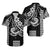 Kakau Hawaiian Polynesian Couples Matching Outfits Combo Long Sleeve Dress And Hawaiian Shirt Black LT6 - Polynesian Pride