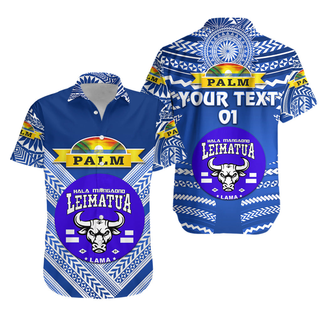 (Custom Personalised) Mate Ma'a Tonga Hawaiian Shirt Leimatu'a Bulls Creative Style - Blue NO.1, Custom Text And Number LT8 Unisex Blue - Polynesian Pride