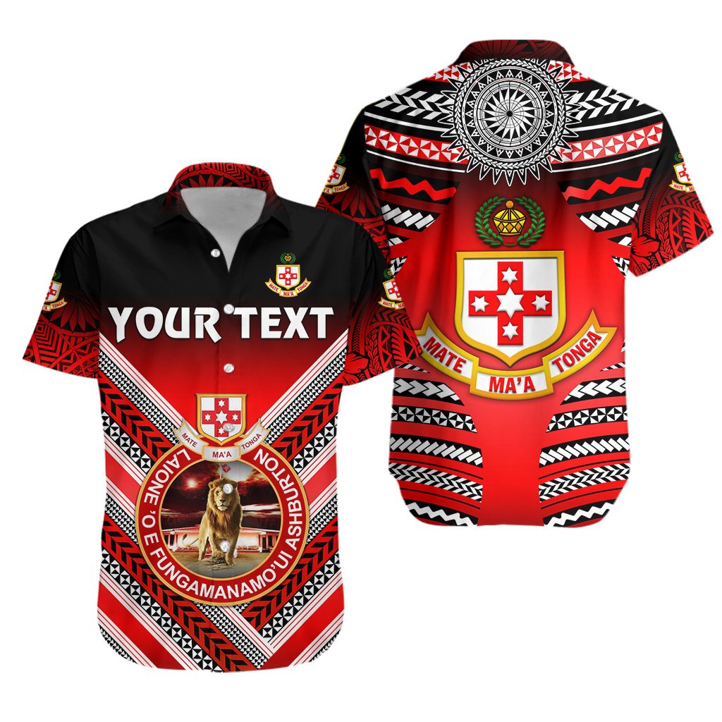 (Custom Personalised) Kolisi Tonga Hawaiian Shirt Mate Ma'a Tonga Creative Style - Lion Unisex Red - Polynesian Pride