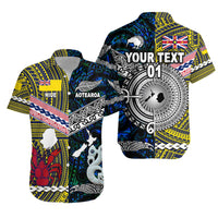 (Custom Personalised) New Zealand Maori Aotearoa And Niue Together Hawaiian Shirt - Blue, Custom Text And Number LT8 Unisex Yellow - Polynesian Pride