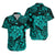 Hawaii Turtle Polynesian Matching Dress and Hawaiian Shirt Matching Couples Outfit Plumeria Flower Unique Style Turquoise LT8 No Dress Turquoise - Polynesian Pride