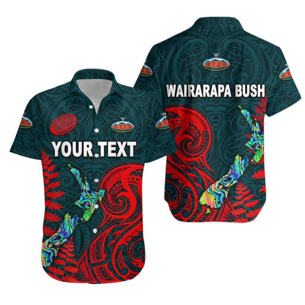 (Custom Personalised) Maori Wairarapa Bush Rugby Hawaiian Shirt New Zealand Silver Fern Unisex Green - Polynesian Pride