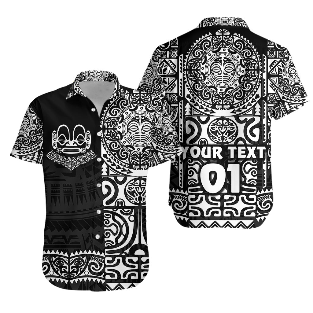 (Custom Personalised) Marquesas Islands Hawaiian Shirt Marquesan Tattoo Unique Style - Black LT8 - Polynesian Pride