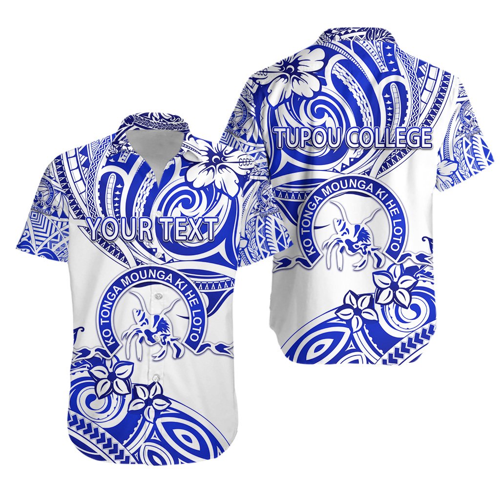 (Custom Personalised) Kolisi Ko Tupou College Tonga Hawaiian Shirt Unique Vibes - White Unisex Blue - Polynesian Pride
